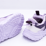 Purple Chunky Sneakers with Lock Lace