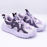 Purple Chunky Sneakers with Lock Lace