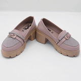 Girls Rose Glow Chunky Pumps