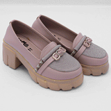 Girls Rose Glow Chunky Pumps