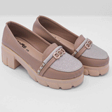 Girls Rose Glow Chunky Pumps