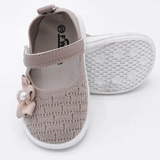 Beige Flower Mary Jane Shoes