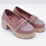 Girls Rose Glow Chunky Pumps Pink