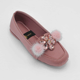Girls Fancy Flower Pumps Pink