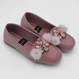 Girls Fancy Flower Pumps Pink