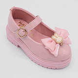 Girls Pink Bunny Bow Mary Jane Shoes
