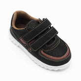 Kids Black Velcro Sneakers