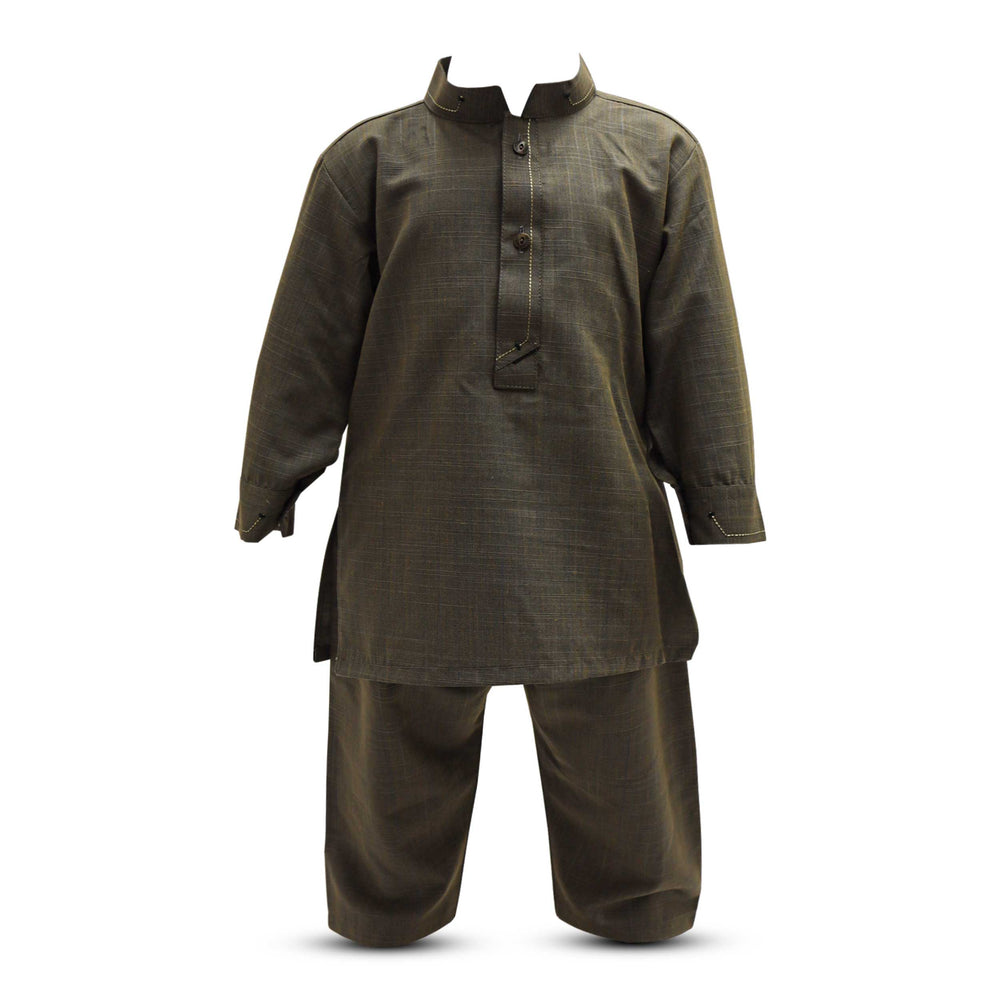 Baby Boys Brown Kurta Pajama Set | Little Darling Price in Pakistan