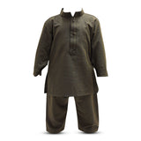 Baby Boys Brown Kurta Pajama Set | Little Darling Price in Pakistan