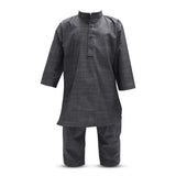 Baby Boys Grey Kurta Pajama Set | Little Darling Price in Pakistan