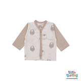 Baby Night Suit Sheep Print Beige | Little Darling