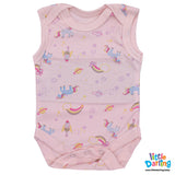 Bodysuit Pk Of 3 Sleeveless Unicorn | Little Darling