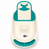 Baby Bath Seat with Back Support Ivory & Teal