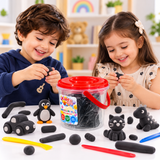 Kiddy Black Modelling Clay Bucket Set for Kids