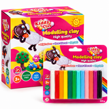 Kiddy Clay Modelling Clay Set 12 Colors 200g