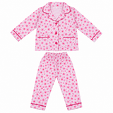 Pink Floral Printed Kids Night Suit