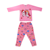 Kids Trendy Night Suit Full Sleeve Unicorn Print