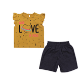 Girls Outfit Set Yellow Color