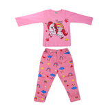Kids Trendy Night Suit Full Sleeve Unicorn Print