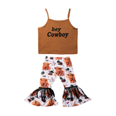 Kids Outfit He Cow Boy Print – 3 Piece Set