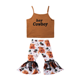 Kids Outfit He Cow Boy Print – 3 Piece Set