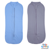 Baby Peanut Swaddle Sky Blue & Grey Color | Little Darling
