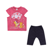Girls Outfits Set Cute Cat Print