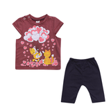 Girls Outfit Set Cute Cat Print