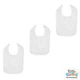 Baby Bibs White Pk of 3 | Little Darling