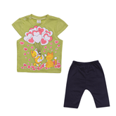 Girls Outfits Set Cute Cat Print