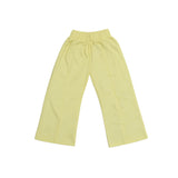 Girls Lemon Yellow Printed Top & Trouser Set