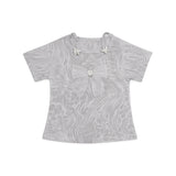 Girls Silver Bow Top & Flared Trouser Set