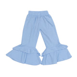 Girls Sky Blue Hello Beautiful Flared Set