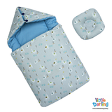 Baby Hooded Carry nest Mountain & Animal Print | Little Darling