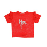 Girls Red Hot Print Top & Ruffle Pants Set