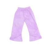 Girls Lavender Dior Print Top & Flared Pants Set