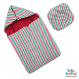 Baby Hooded Carry nest Striped Print | Little Darling