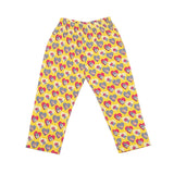 Girls Yellow Heart Print Night Suit Set
