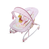 Baby Bouncer Seat with Toys Pink Giraffe Print