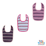 Baby Bibs Striped Pack of 3 | Little Darling