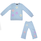 Girls Suit Flower Print Joe Anne