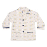 Kids White Polka Dot Night Suit Set
