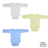 Baby Bodysuit Pk Of 3 Full Sleeve 3 Color | Little Darling