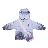 Kids Winter Puffer Jacket with Sling Bag