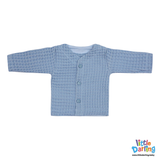 Baby Woolen Waffle Knit 4-Piece Giftset Blue | Little Darling