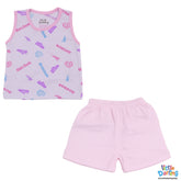 Baby Sando Suit 2 Pcs Cute Pink Comfort Set | Little Darling
