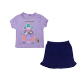 Girls Outfit Set Purple Color