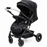 Black Baby Stroller with Adjustable Canopy