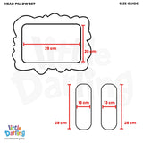 Baby Head Pillow Set PK Of 3 Truck & Car Print | Little Darling