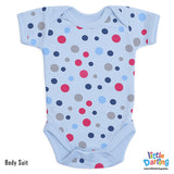 8 Pcs Newborn Baby Gift Set Blue Polka Dot | Little Darling